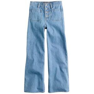 EUC J. Crew Point Sur Wide Leg Crop
Button Fly Jeans Size 27